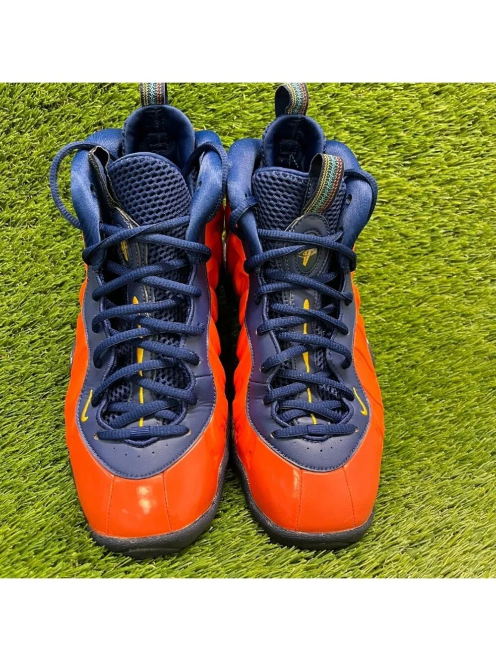 Nike Air Foamposite One Boys Size 7Y Orange Athletic Basketball Shoes Sneakers